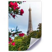 Plakaty - Plakat FEEBY Wieża Eiffla i kwiat 60x90 - miniaturka - grafika 1