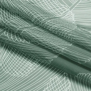 Firana PALM kolor zielony drukowany motyw roślinny przelotki przelotki srebrne woal 140x270 ameliahome - SCURT/AH/PALM/EYELETS/1 - Firany - miniaturka - grafika 5