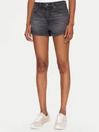 Spodnie sportowe damskie - Guess Szorty jeansowe W5GD0Y D5M71 Czarny Regular Fit - miniaturka - grafika 1