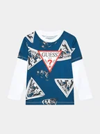 Bluzki damskie - Guess Bluzka L3BI04 I3Z13 Niebieski Regular Fit - miniaturka - grafika 1