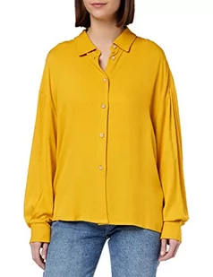 United Colors of Benetton Koszula damska 53b2dq02o, musztardowa żółta, 29u, M - Koszule damskie - miniaturka - grafika 1