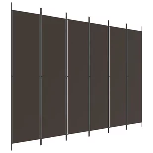 Lumarko Parawan 6-panelowy, brązowy, 300x220 cm, tkanina! - Parawany - miniaturka - grafika 3