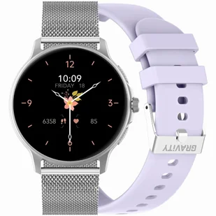 Gravity GT12-6 Srebrny, Fioletowy - Smartwatch - miniaturka - grafika 1