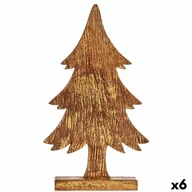 Figurki dekoracyjne - Figurka Dekoracyjna Choinka Złoty Drewno 5 x 39 x 22 cm (6 Sztuk) - miniaturka - grafika 1