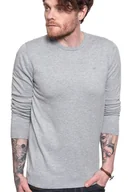 Swetry męskie - Męski Sweter Wrangler Crew Knit Mid Grey Mel W8A0Pdx37-Xl - miniaturka - grafika 1