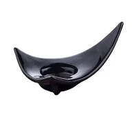 Świeczniki - Świecznik Trójkąt J1432 21 cm czarno-srebrny - miniaturka - grafika 1