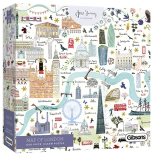 G3 Gibsons Puzzle 1000 Mapa Londynu 5012269066067 - Puzzle - miniaturka - grafika 1