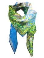 Apaszki i szaliki damskie - Made in Silk Jedwabna chusta w kolorze niebiesko-zielonym - 190 x 110 cm - miniaturka - grafika 1