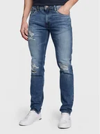 Spodnie męskie - Pepe Jeans Jeansy Stanley PM206816 Granatowy Tapered Fit - miniaturka - grafika 1