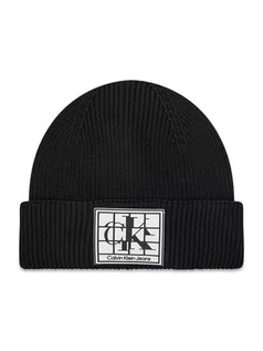 Czapki damskie - Calvin Klein Jeans Czapka Beanie K60K609812 Czarny - grafika 1