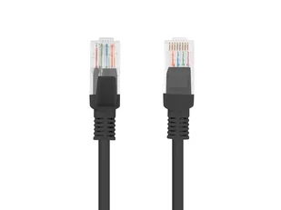Patchcord kat.5e UTP 3m czarny Fluke Passed Lanberg - Patchcordy - miniaturka - grafika 1