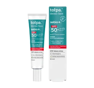 Tołpa Dermo Face Sebio+ krem fotoochronny SPF 50+ 40ml - Kremy do twarzy z filtrem - miniaturka - grafika 1