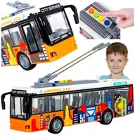 Samochody i pojazdy dla dzieci - Autobus zabawka dla dzieci ŚWIATŁO DŹWIĘK interaktywny OTWIERANE DRZWI - miniaturka - grafika 1