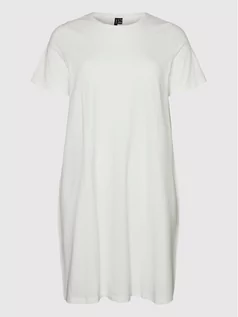 Sukienki - Vero Moda Curve Sukienka codzienna Rosalyn 10267089 Biały Regular Fit - grafika 1