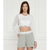 Piżamy damskie - Calvin Klein Underwear Bluzka | Cropped Fit - miniaturka - grafika 1