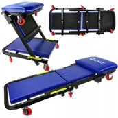 Wózki magazynowe - Geko Warsztatowa Leżanka Składana Siedzisko Taboret Wózek 2W1 G02098 - miniaturka - grafika 1