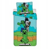 Pościel dla dzieci - Bawełniana Pościel Minecraft 140x200 cm z Potworami Mobs Here - miniaturka - grafika 1