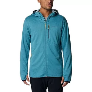 Columbia Męska bluza z kapturem Park View z zamkiem na całej długości, Shasta Heather, Collegiate Navy, M - Bluzy męskie - miniaturka - grafika 1