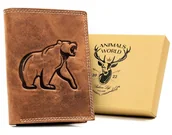 Portfele - Duży, pionowy portfel męski ze skóry naturalnej Always Wild - miniaturka - grafika 1