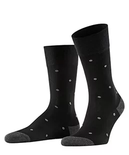 FALKE Mężczyźni Skarpety Dot M SO Bawełna z wzorem 1 Para, Szary (Anthracite Melange 3096), 39-42 - Skarpetki męskie - miniaturka - grafika 1