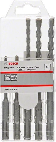 Bosch Wiertło do betonu SDS+ 5 6 10 8mm zestaw 2608579119