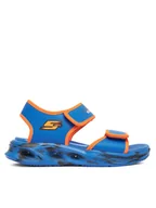 Buty dla chłopców - Skechers Sandały Sola Glow Sandal-Fusion Brights 407032L/BLOR Niebieski - miniaturka - grafika 1