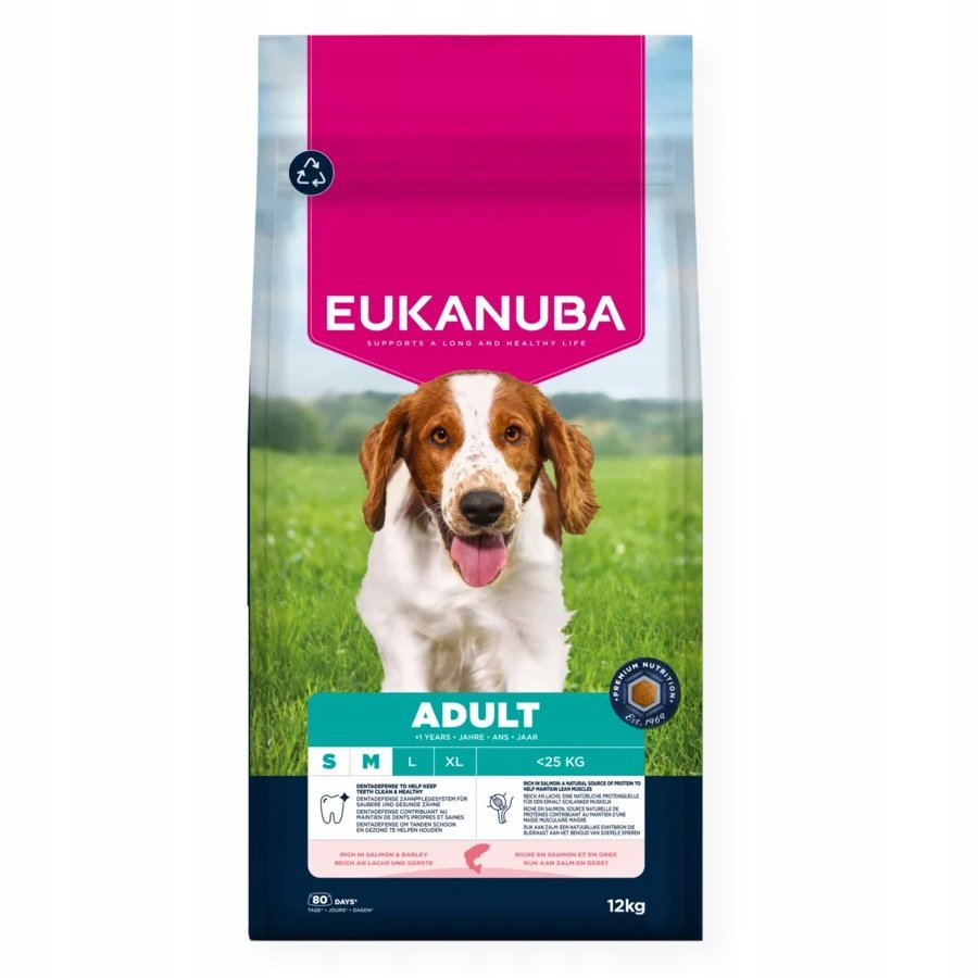 Karma dla psa EUKANUBA Adult Small and Medium Breed Łosoś 12 kg