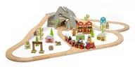 Zabawki konstrukcyjne - Zestaw torów Dziki Zachód BJT292 Bigjigs Toys - miniaturka - grafika 1