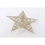 Oświetlenie świąteczne - Dekoracja gwiazda 20 LED 30 x 8 x 30 cm złoty - miniaturka - grafika 1