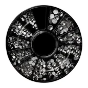 Ozdoby do paznokci - NEONAIL Karuzela z ozdobami - Srebrne Cyrkonie 03 - miniaturka - grafika 1