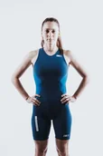 Bielizna sportowa męska - ZEROD Strój triathlonowy damski RACER TRISUIT deep ocean - miniaturka - grafika 1