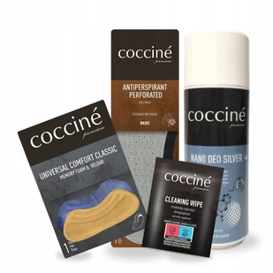 Zapiętki i Deo Silver z Wkładką i Chusteczką do Butów Coccine Zestaw 4w1 - Środki do obuwia i ubrań Zapiętki i Deo Silver z Wkładką i Chusteczką do Butów Coccine Zestaw 4w1 - Środki do obuwia i ubrań - miniaturka - grafika 1