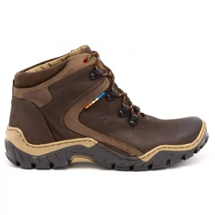 Buty męskie zimowe 129 Brązowe - Buty Olivier - Buty zimowe męskie - miniaturka - grafika 1