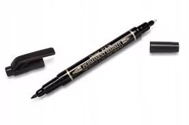 Pentel Marker premanentny dwustronny N75W okrągły 1.0mm i 0.3-0.6mm CZARNY 8014 - Markery permanentne - miniaturka - grafika 1