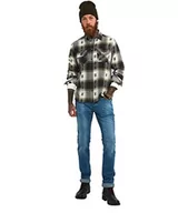 Koszule męskie - Joe Browns Męska koszula w kratkę w stylu azteckim, Zielony/kremowy, L - miniaturka - grafika 1