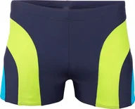 Kąpielówki męskie - Crowell Kąpielówki męskie Crowell Sykes kol.02 granatowo-zielono-niebieskie 3XL - miniaturka - grafika 1