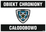Akcesoria BHP - Tablica Obiekt chroniony całodobowo 25x35cm PCV 1mm - miniaturka - grafika 1
