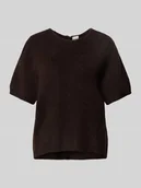 Swetry damskie - Sweter z dzianiny z okrągłym dekoltem model ‘KAMARA’ - miniaturka - grafika 1