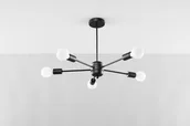 Lampy sufitowe - Sollux Lighting Żyrandol LANGO 5 czarny - miniaturka - grafika 1
