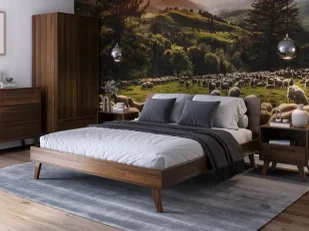 Łóżko drewniane bukowe 140x200 Beskid 03 orzech włoski - Łóżka Łóżko drewniane bukowe 140x200 Beskid 03 orzech włoski - Łóżka - miniaturka - grafika 1