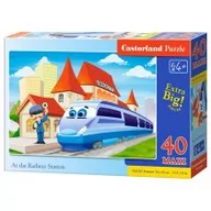 Puzzle - Castorland 40 EL. MAXI Na stacji kolejowej 040216 - miniaturka - grafika 1