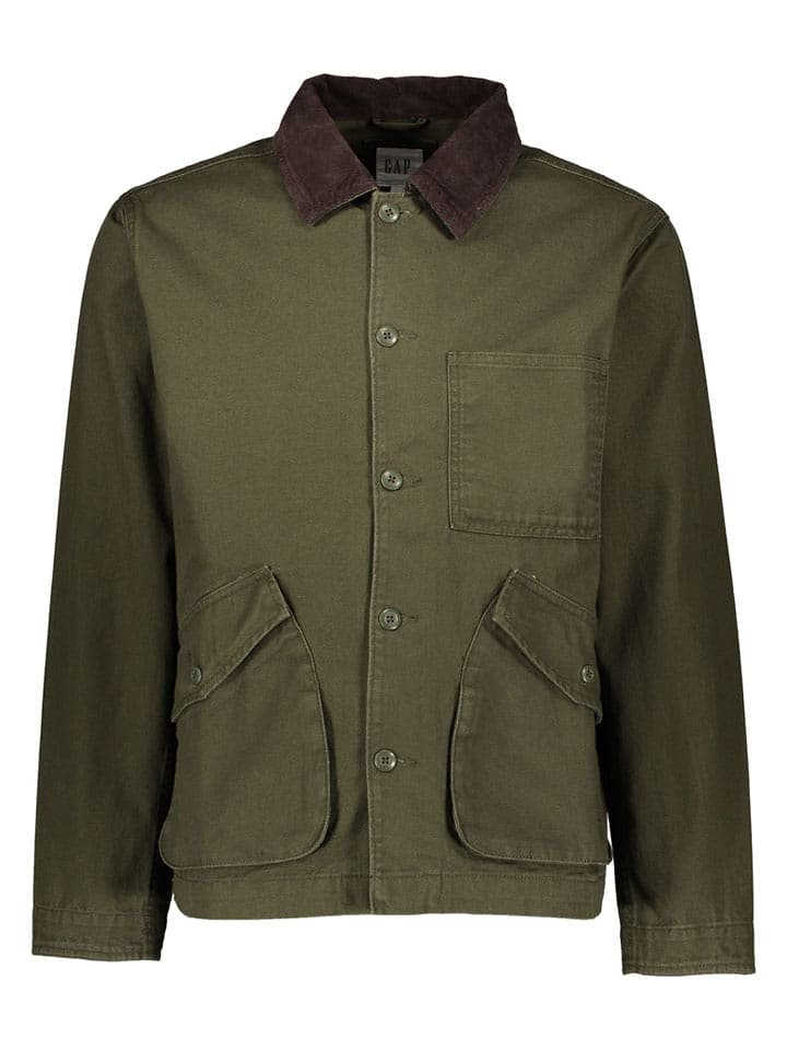 GAP Kurtka koszulowa w kolorze ciemnozielonym
