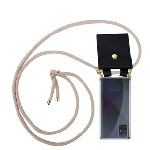 Łańcuszek Pokrowiec Do Samsung Galaxy A71 4G w PERŁOWE RÓŻOWE ZŁOTO Etui Obudowa Case Cover Ochronny Cadorabo - Etui i futerały do telefonów - miniaturka - grafika 1