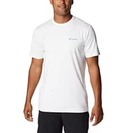 Koszulki męskie - Columbia Tech Trail Męski T-Shirt, Biały, M - miniaturka - grafika 1