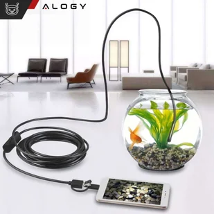 Kamera inspekcyjna endoskopowa micro USB + USB-C + USB Full HD 5m 8mm Endoskop Alogy Hard Wire - Pozostałe akcesoria do telefonów - miniaturka - grafika 8