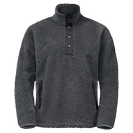 Bluzy damskie - Damski Polar JACK WOLFSKIN PANK SNAP W 1710631-6350 – Szary - miniaturka - grafika 1