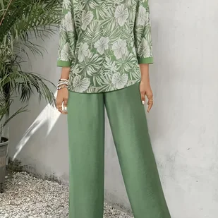 TEMU Kolekcja Boho Chic – Stylowa Sukienka i Bluzka dla Kobiet w Rozmiarach Plus - Inne - miniaturka - grafika 1