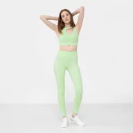 Spodnie sportowe damskie - Damskie legginsy treningowe GUESS EVALYN LEGGING 4/4 - zielone - miniaturka - grafika 1