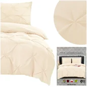 Pościel - Pościel 200 x 220 3cz Ozdobna Marszczona Pia 01 - miniaturka - grafika 1