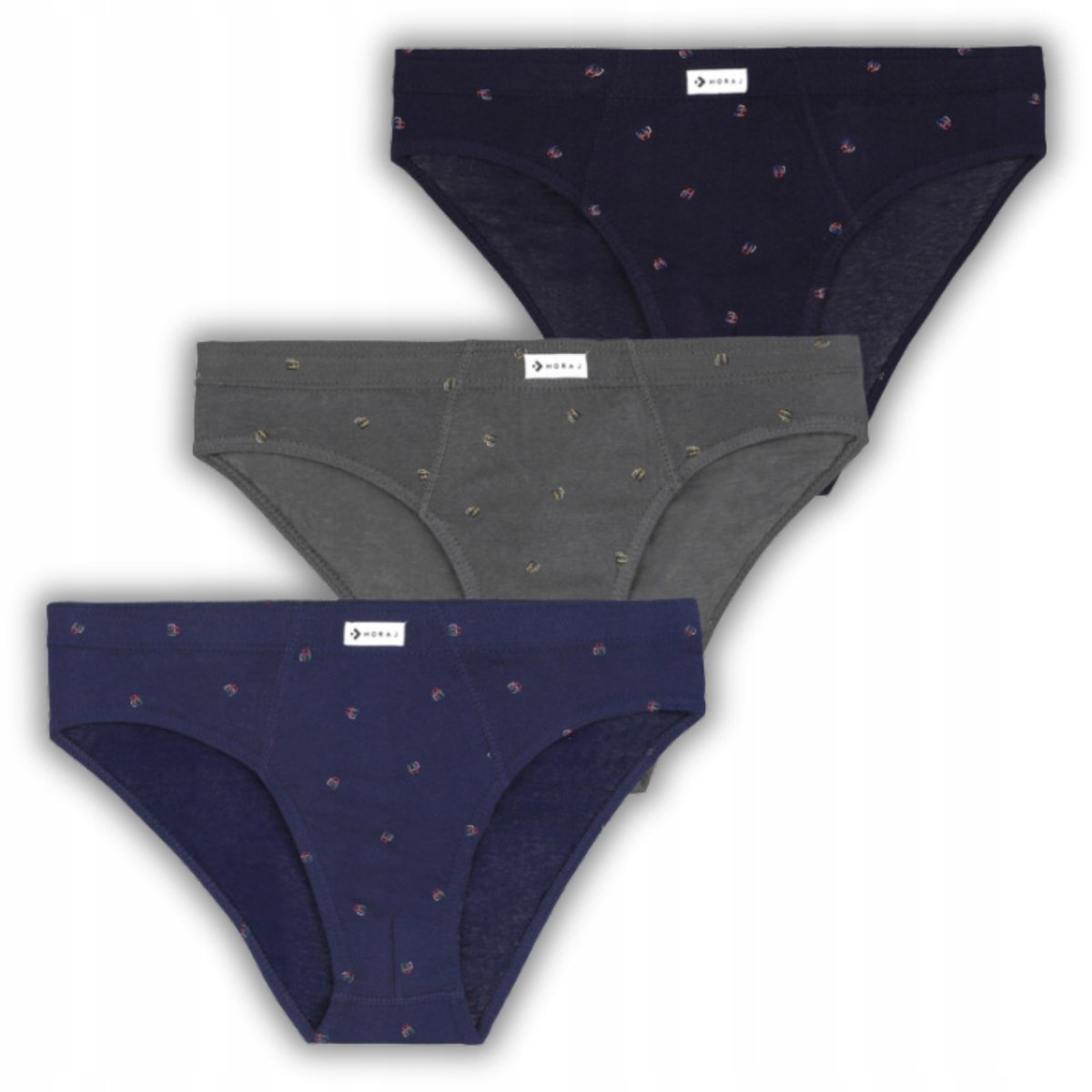 3X SLIPY MAJTKI MĘSKIE BAWEŁNIANE ZESTAW KOMPLET WYGODNE SLIPKI MORAJ M